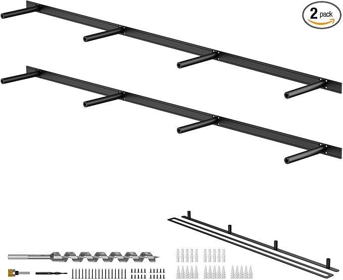 Contractor Grade Floating Shelf Brackets with Reusable Metal Jigs – Professional Aluminum Blind Supports for 1.75"–4" Shelves – DIY Drillable Backplate & Hidden Hardware Kit(53X6X1.2-Metal Jig)