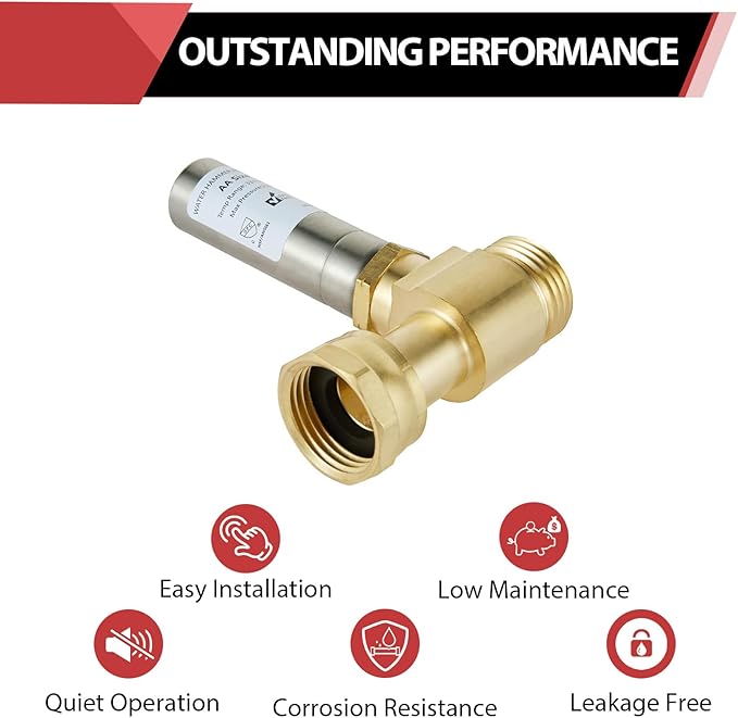 (Pack of 10) EFIELD S-241 Straight Stainless Steel Water Hammer Arrestor For Washing Machine, 3/4 Inch Swivel FHT x 3/4 Inch MHT,(HAMMER020-10PCS)