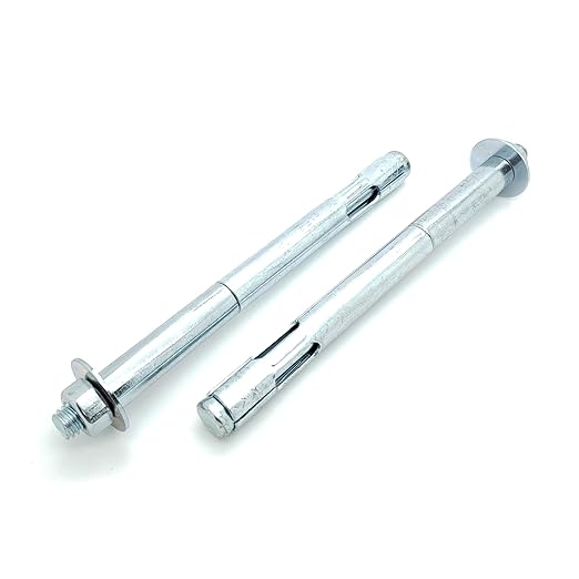 Four (4) 1/2" x 6" Zinc Plated Hex Nut Sleeve Anchor Bolts (BCP991)