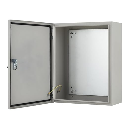 Outdoor Electrical Box, 20"x16"x10" NEMA 4X Steel Enclosure, IP67 Waterproof & Dustproof, Lockable Electrical Junction Box with Mounting Plate and 2 Keys, Indoor and Outdoor Use