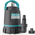 Aquastrong Sump Pump 1 HP 4500 GPH Submersible Water Pump Thermoplastic Portable Utility Pump High Flow Water Removal for Swimming Pool Garden Pond Basement Window Wells with 10ft Long Power Cord
