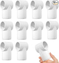 1" Adjustable PVC Fittings 3 Way, 12PCS Furniture Grade PVC Pipe Connector, 1Inch Slip Sling Tee Pipe Fitting for DIY Furniture Structure and Frame, Water Supply, Garden Shelf Greenhouse