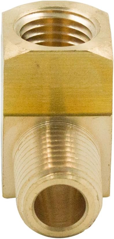 Legines Brass Street Tee 1/4" NPT Female x 1/4" NPT Male x 1/4" NPT Female Pipe Fitting, Barstock Male Run Tee (Pack of 2)