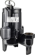 WASSERMANN 3/4 HP Sewage Pump 2 inch Discharge with Auto Float Switch, 115V 7200 GPH Cast Iron Submersible Sewer Pump, Sump Pump for Basement Sump Basin Sewer Well 2" NPT Discharge with 10 FT Cable