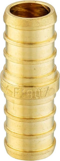 100 Pro Pack EFIELD Pex 3/4-Inch x3/4-Inch Straight Coupling Crimp Brass Fittings For Pex Pipe Connection, ASTM F1807, ASTM F1807,(PEX1807006-100PCS)
