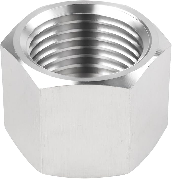 Stainless Steel 304 Hex End Cap 1/4" NPT Female Pipe Fitting 2pcs