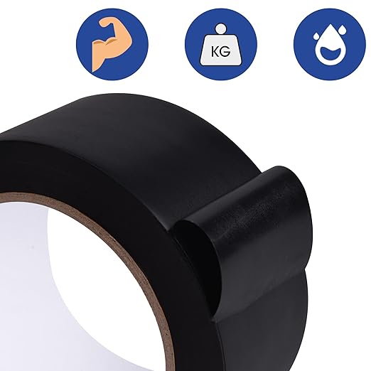 TAPEBEAR Corrosion Protection Pipe Tape, Wrap Pipe Tape for Drain Pipe, Metal Electrical Outdoor Underground Pipe, Waterproof PVC Black Tape, Duct Anti-Corrosion and Protection, 2Inch X 33Yard