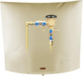 Backflow Preventer Pipe Insulation Cover (5°F) - Irrigation Sprinkler Valve Insulated Pouch - Water Well Pump Cover - Sturdy 5 Layers for Winter Freeze Protection, 80" W x 70" H, Beige