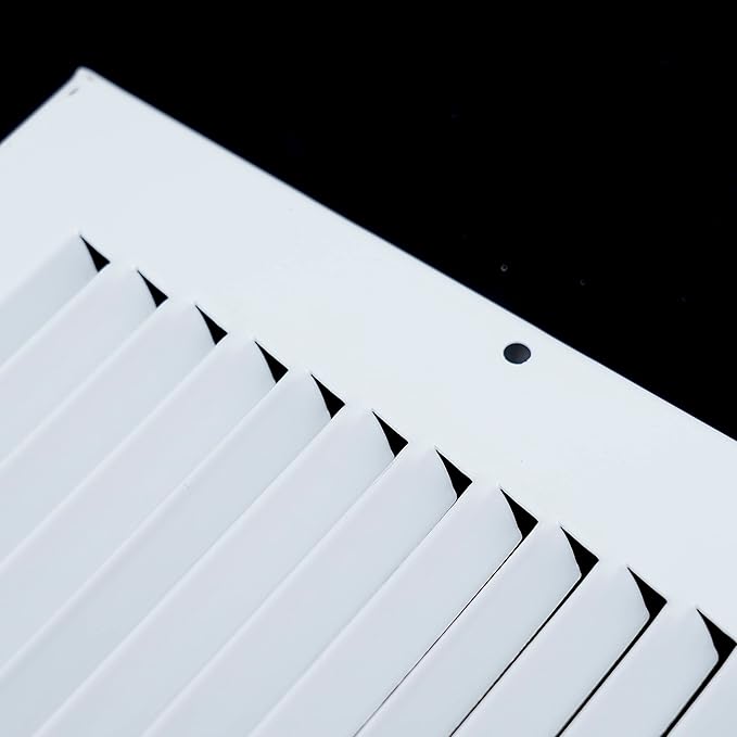 Fits 14x8 Duct Opening | Steel Baseboard Return Air Grille by Handua | Vent Cover Grill | 7/8" Margin Turnback [Depth] to Fit Baseboard | White | Outer Dimensions: 15.75"W X 9.75 "H