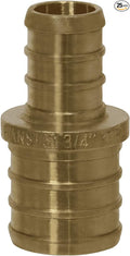 XFITTING 25 PCs Pex Coupling, 3/4" x 1/2" Brass, Pex Pipe Fitting, Plumbing