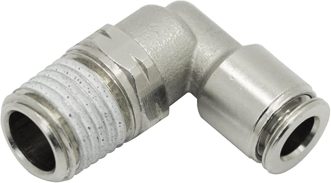 PneumaticPlus PN15 Series Push to Connect Tube Fitting, Male Elbow (3/8" Tube X 3/8" NPT) - Pack of 5