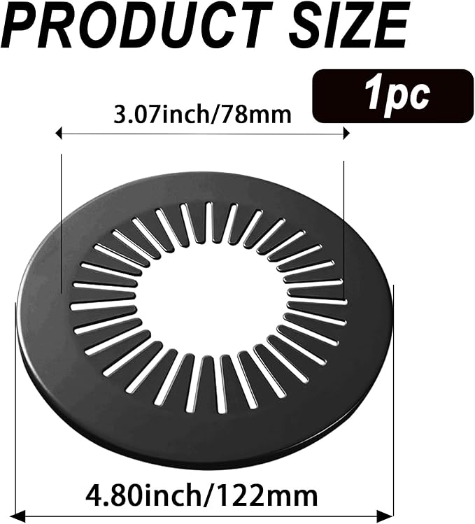 1 Piece Pipe Cover Flange Decoration Fit 2.36 to 3.07 inch Outer Diameter Pipe (60-78mm), PP Plastic Radiator Escutcheon Plate, Plumbing Cover Plates for Floor Wall Tube Decor, Black