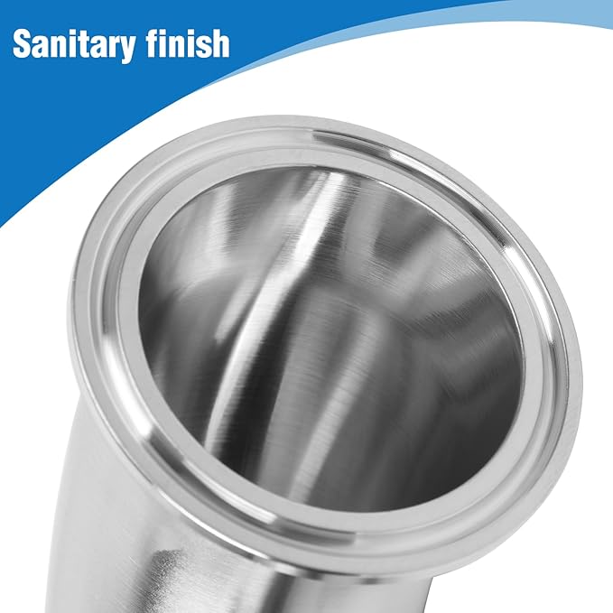 Elbow 1.5" Tri Clamp Elbow 90 Degree Pipe Fitting 38mm Pipe OD Sanitary Fitting Stainless Steel 304