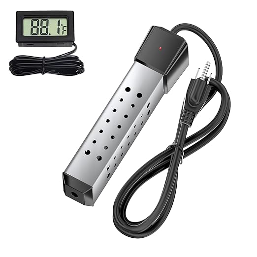 2000W Immersion Water Heater for Pool and Bucket Use, Rapid Heating with Digital LCD Thermometer, Anti-Scald 304 Stainless Steel Guard, Portable&Submersible, Heats 5 Gallon Water in Minutes
