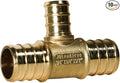XFITTING 3/4 inch x 3/4 inch x 1/2 inch Pex Tee, Pex B Reducing Tee Crimp Version 25-1-1=10X, 10 Pieces