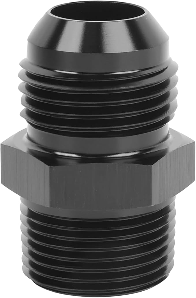 EVIL ENERGY 12AN Male Flare to 3/4" NPT Pipe Fitting Adapter Straight Aluminum Black