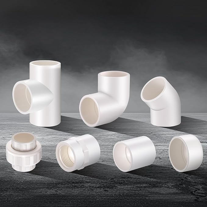 1/2" 20 Pcs 90 Degree Elbow Pipe Fittings (Socket x Socket), Heavy Duty 2 Way Right Angle Pipe Fitting for DIY Creations, Schedule 40 Coupling Adapter.