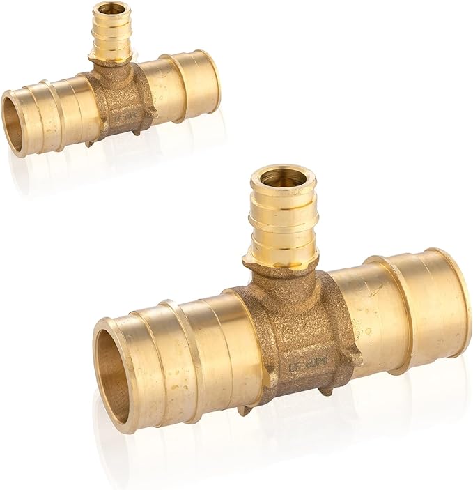 40-Pack HeSun PEX-A Fitting, 1"x1"x1/2" Expansion Tee, PEX Expansion Fitting Tee, ASTM F1960(PEX1960049-40)