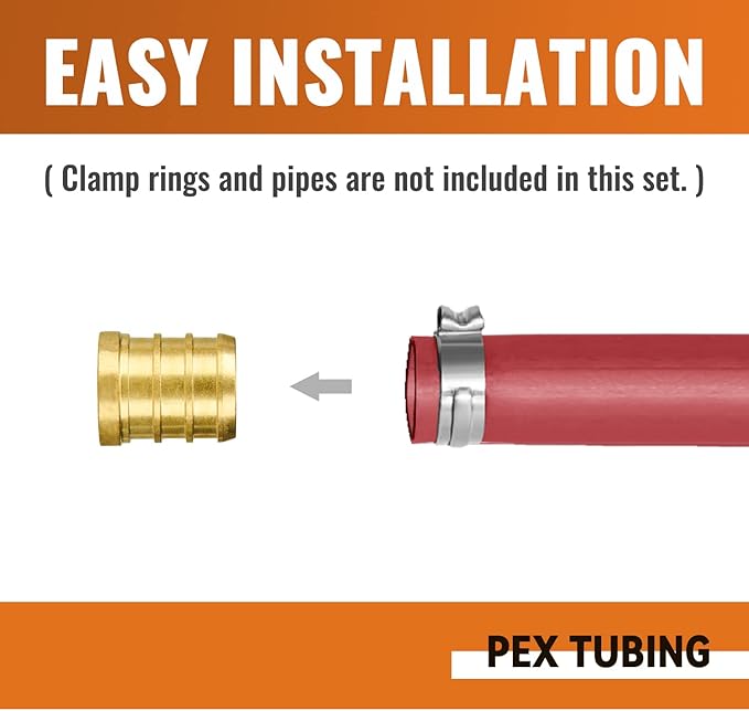 SUNGATOR Pex Fittings 3/4 Inch, 12-Pack 3/4" Pex Plug End Cap Fittings, No Lead Brass
