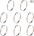 Winlong 3 Inch Stainless Steel Hose Clamps, 8PK SAE 64 4'' Worm Gear Drive Hose Clamps 2 1/2’’-4 1/2’’(64-114mm) for Automotive Plumbing, 2 3/4'', 3'', 3 1/2’’, 3 3/4'' Clamps