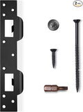 Door Strike Plate Double Opening (2, Matte Black)