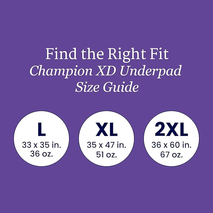 NorthShore Champion XD, 35 x 47, 51 oz., Washable Underpad, X-Large, Each