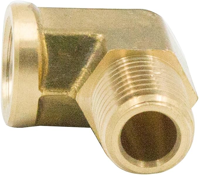 Legines 90 Degree Brass Street Elbow 3/8" NPT Male x 3/8" NPT Female Forged Pipe Fitting (Pack of 2)