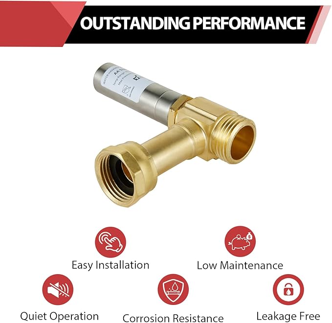 (Pack of 30) EFIELD S-241 Angle Stainless Steel Water Hammer Arrestors, 3/4 Inch Swivel FHT x 3/4 Inch MHT,(HAMMER018-30PCS)
