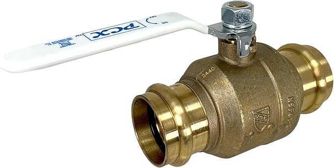 [2-Pack] PROCURU 4-Inch (4") Press Copper Ball Valve, Heavy Duty Brass Body, Full Port, LF Certified Safe (3BP400-2P)