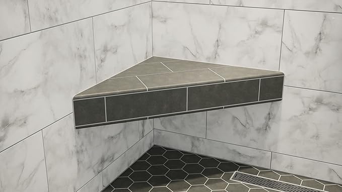 The Original Granite Bracket-The Original (32x32) Corner Shower Bench Kit with GoBoard- Shower Bench,Bench Seat, DIY Shower Benches,Bathroom Décor, Space Efficiency, Luxurious Feel,1 Count