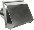 RDP Hooded Wall Vent with Screen and Damper (6 Inch, Galvanized)