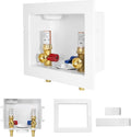 5-PACK GUOFIS Washing Machine Outlet Box with Copper Water Hammer Arrestor,PEX Laundry Washer Box with Central and Side Drain(1/2"PEX-A Expansion Connection Inlet X 3/4"MHT Outlet)(WM013-5Pack)
