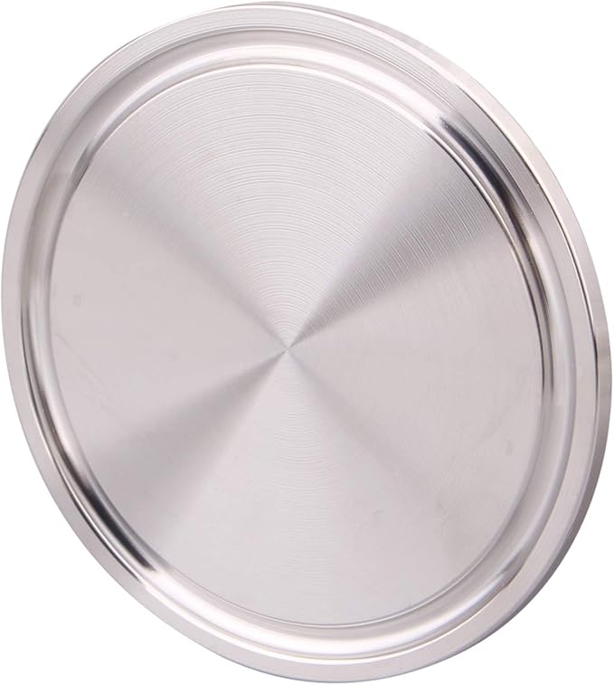 DERNORD Sanitary End Cap fits Tri-Clamp Ferrule Flange Stainless Steel 304 Fitting Clamp (2" (51mm) Tube OD) (5 Pack)