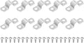 uxcell 10Pcs 16mm(5/8") Two Hole Rigid Pipe Strap, 304 Stainless Steel Conduit Clamp Thicken U Bracket Heavy Duty Pipe Clamp with Self-Tapping Screws for Fixing Tube Cable, Silver