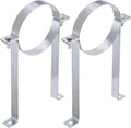 PATIKIL 6 Inch B Vent Wall Strap, 2 Pack Galvanized Round Gas Vent Pipe Strap Ventilation Open Ring Hanger Vent Wall Bracket for B Type Vent Pipe, Silver