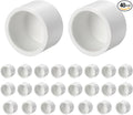 40 Pcs 3/4" PVC External End Cap Fitting, SCH40 Furniture Grade PVC Pipe Plug Adapter, Pipe Cover Fittings for DIY Project, Irrigation System, Plumbing Framework, Garden Structures