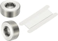PATIKIL 1-1/2" NPT Male Internal Hex Pipe Fitting, 304 Stainless Steel Pipe Plug Fitting Assortment Kit Countersunk Thread Head Socket Pipe Plug Fitting Adapter with Tape, Silver