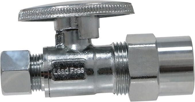 XFITTING 1/2 Inch CPVC x 3/8 OD Compression Straight Valve, 3-3-4=10XX, 10 Pieces