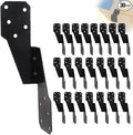 (30 PCS) Heavy Duty Hurricane Ties,Hurricane Straps Trusses/Rafters Ties,Strong Tie Brackets with Black Powder-Coated, Joist Hangers for Wood, Shed, Roof