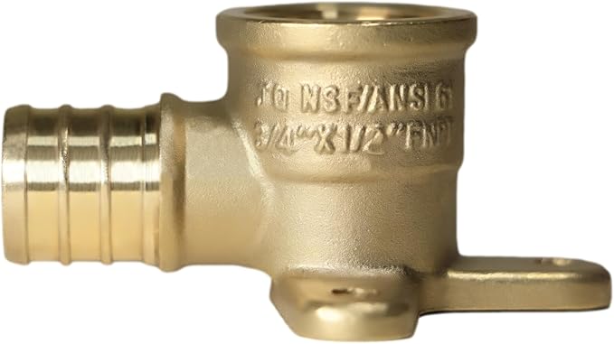 XFITTING 3/4 Inch Pex x 1/2 Inch Female NPT Drop Ear Elbow, 5 Pieces