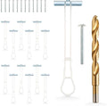 1/4”-20 Quick Easy Heavy Duty Toggle Anchors with Bolts - Hollow Wall Anchors with Steel Wings, Adjustable Up to 2 1/2" Thick Wall, Holds Up to 1080 Lbs, Heavy Duty Drill Bit Included (12 Pack)