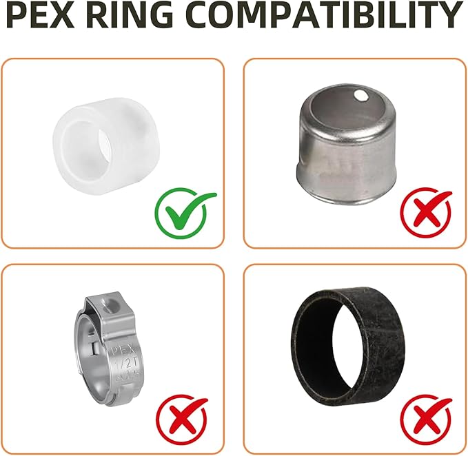 10-Pack YVSKM 1/2" PEX-A Straight Coupling Expansion Fitting, Lead-Free Brass Full Flow Connector, ASTM F1960 & cUPC Certified for Residential Hot & Cold Water and Radiant Heating Systems