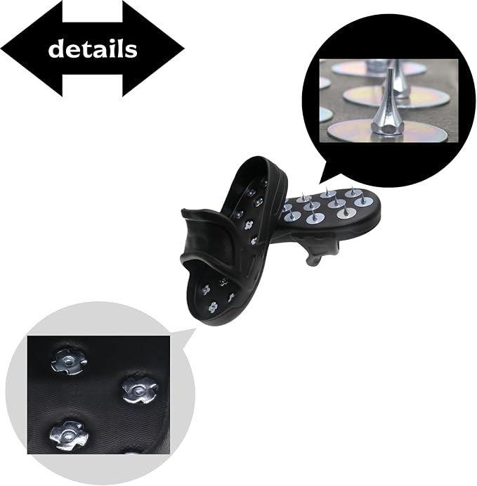 Anti-Slip Spiked Shoes for Epoxy Floors, Resinous Coatings, Self-Leveling Compound, and Paint-X-Large
