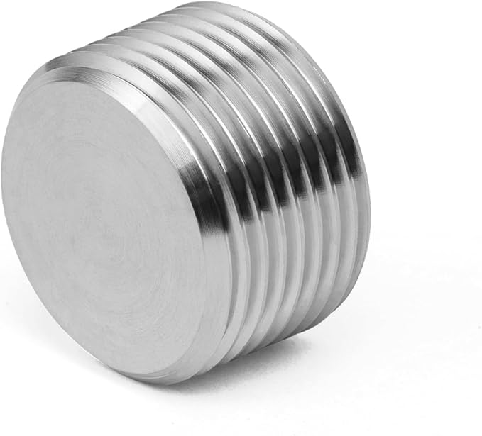 ChillWaves 304 stainless steel Pipe Fitting, Internal Hex Head Socket Pipe Plug Fitting，1/2" NPT Male，Thread Adapter(12-PACK)