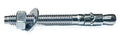 Zinc-Plated Steel Wedge Anchors, 1" X 12" - Heavy-Duty Mounting Bolts for Concrete - 10 Pack