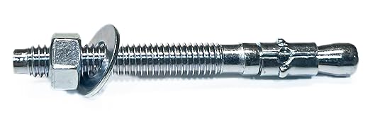 Zinc-Plated Steel Wedge Anchors, 5/8" X 8-1/2" - Heavy-Duty Mounting Bolts for Concrete - 25 Pack