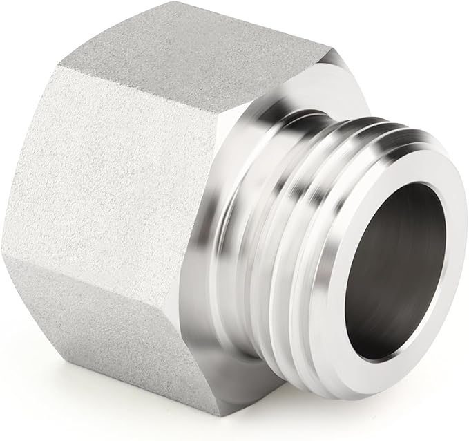 TAISHER 5PCS 304 Stainless Steel Garden Hose Adapter, 3/4" GHT Male x 1/2" NPT Female Garden Hose Connector