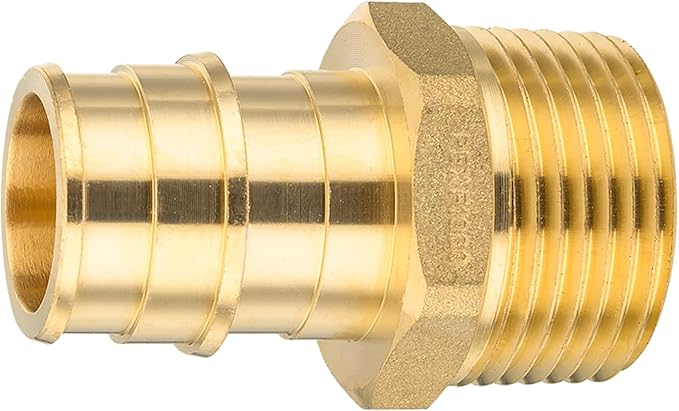 50-Pack HeSun PEX A Expansion Fitting, 3/4 Inch Male Thread Adapter,3/4" Male NPT x 3/4" Pex Expansion Adapter,ASTM F1960(PEX1960018-50)