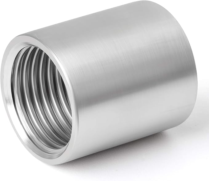 TAISHER 2PCS 304 Stainless Steel Cast Pipe Fitting, Coupling, 1" x 1" NPT Female Threaded