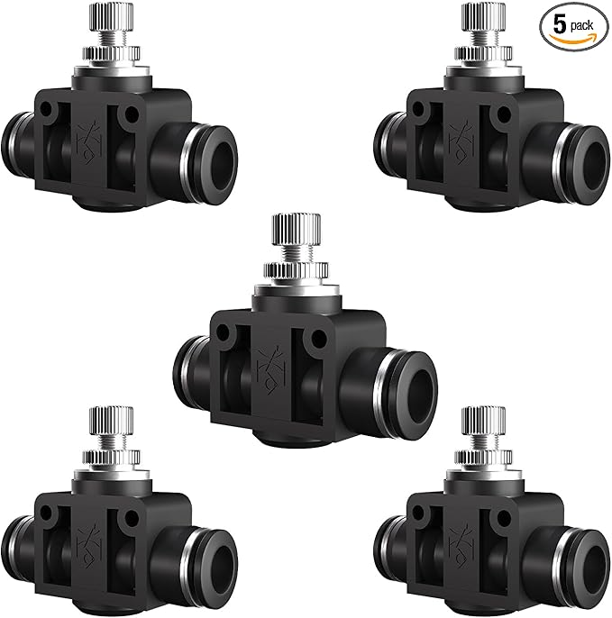 5/16(8mm) Push To Connect Valves,Pneumatic 5/16(8mm) Air Control Valve,Quick Push To Connects Fittings,Throttle Flow Speed Controller